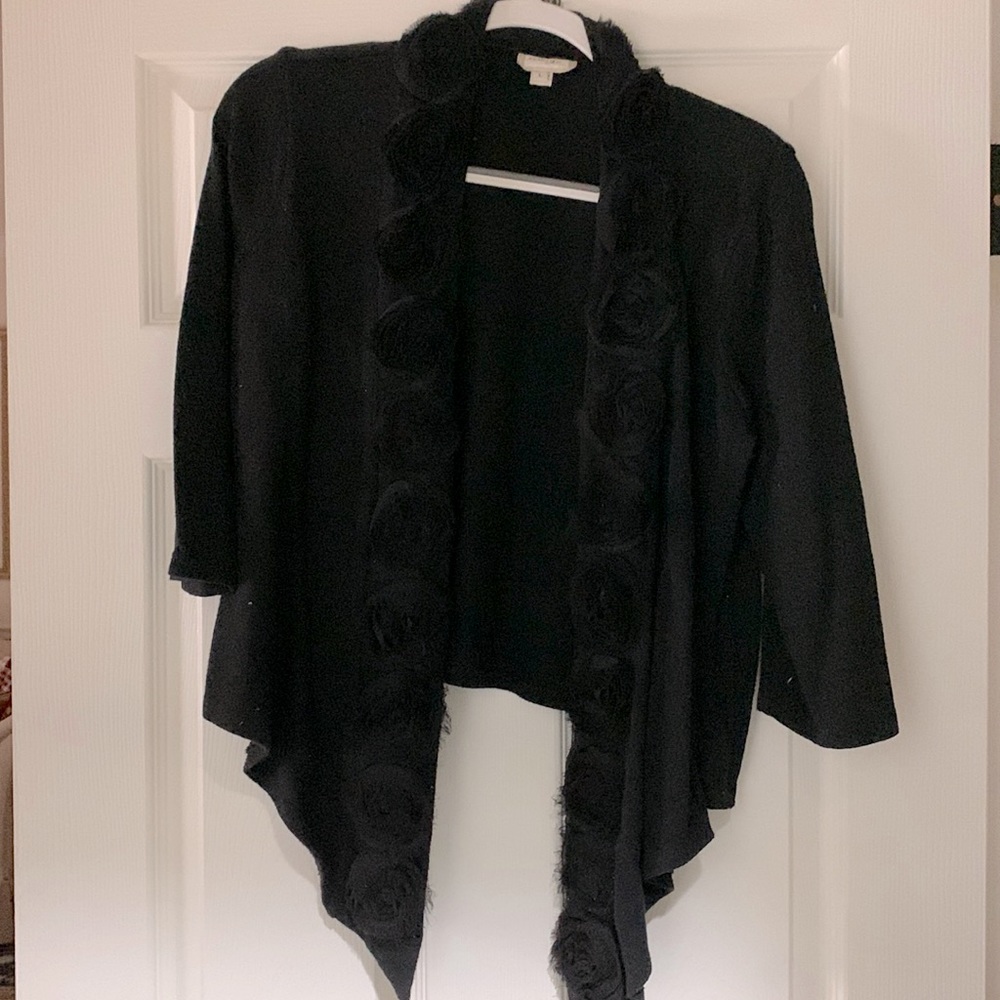 Beige by eci Black Rose Lined Sweater